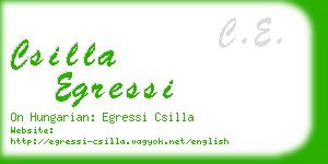 csilla egressi business card